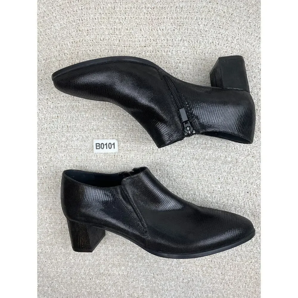 TROTTERS Keegan Womens 11 Black Narrow Leather Ankle & Booties Boots T2059-008